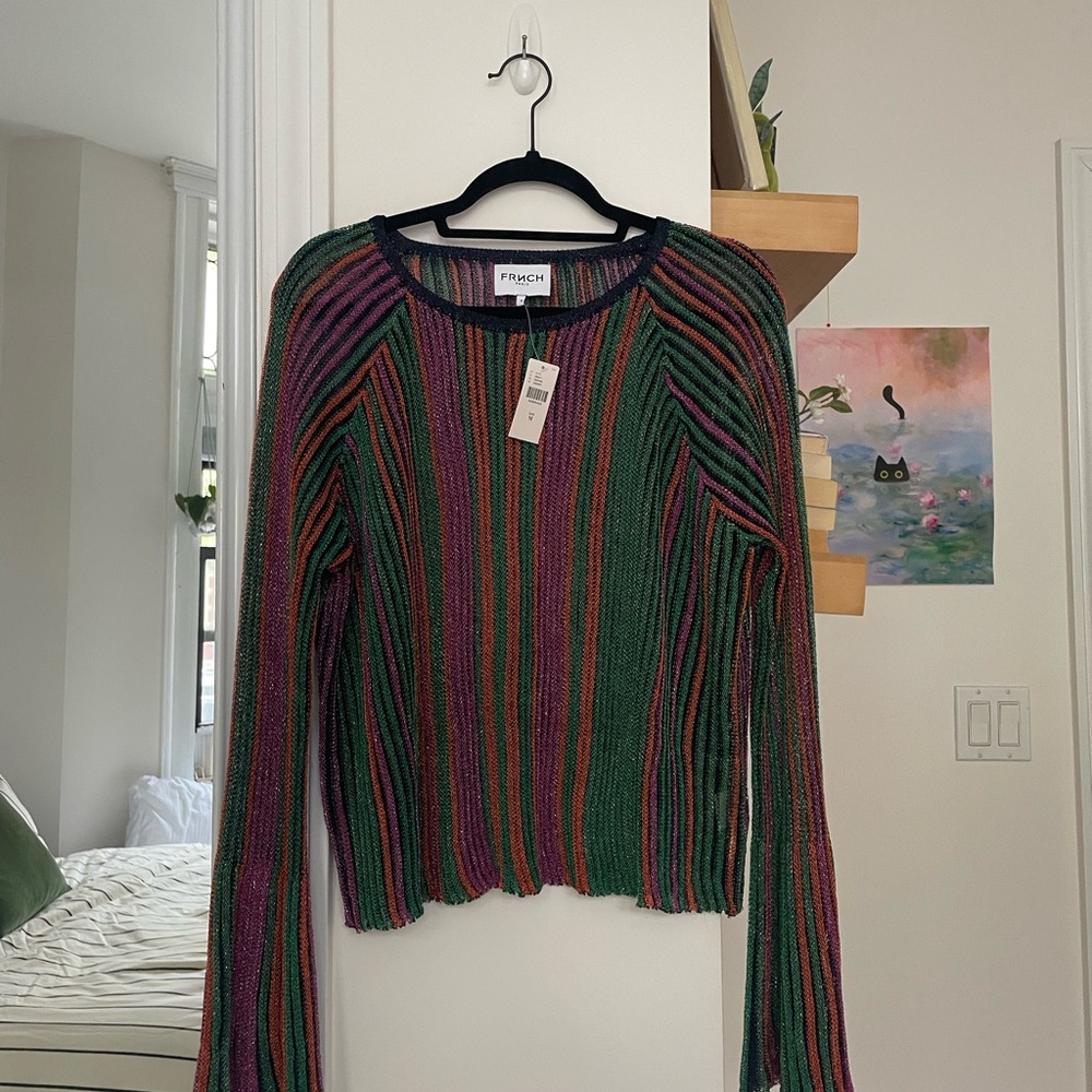 Anthropology Multicolor Striped Knit Top